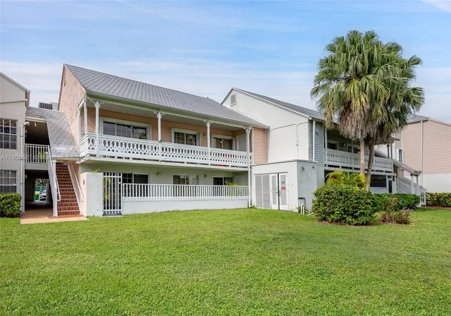 a house view with a garden space