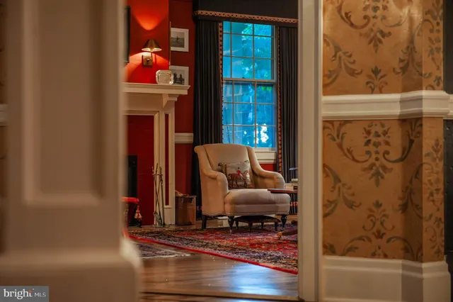 a view of a balcony with furniture