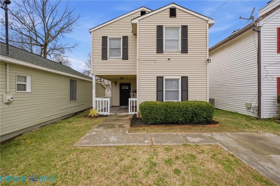 733 Spruce Street Hampton, VA 23661 - Photo 1 of 29 View of front of home featuring a front lawn and a porch