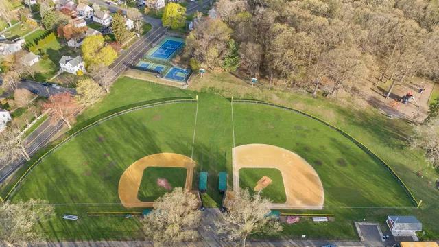 a aerial view of a house