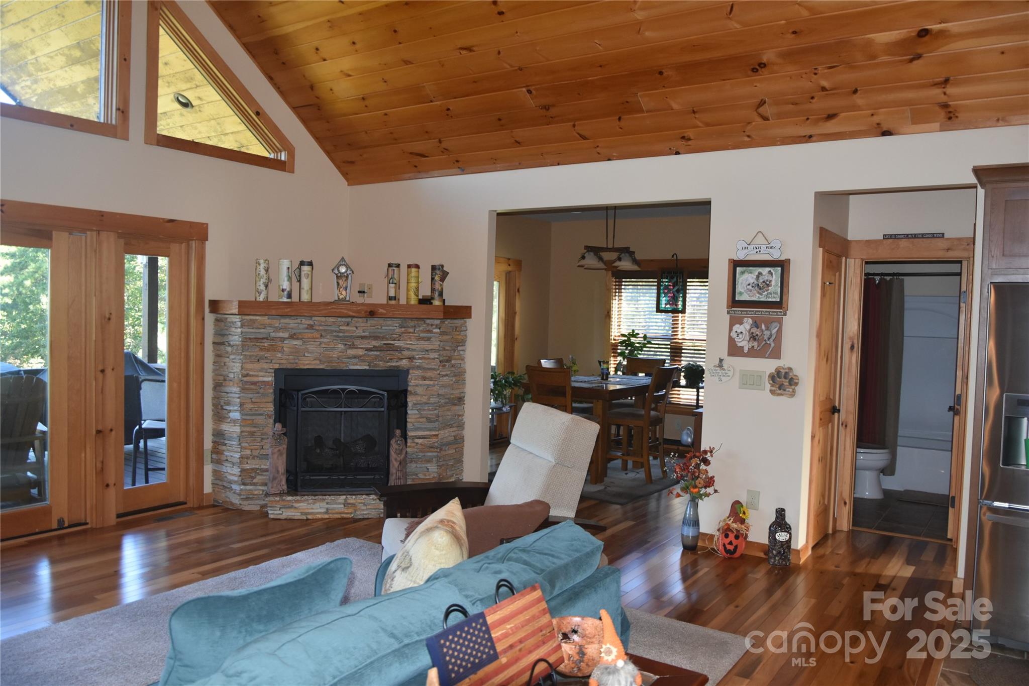 80 Grandview Loop Nebo, NC 28761 - Photo 13 of 42 a living room with furniture and a fireplace