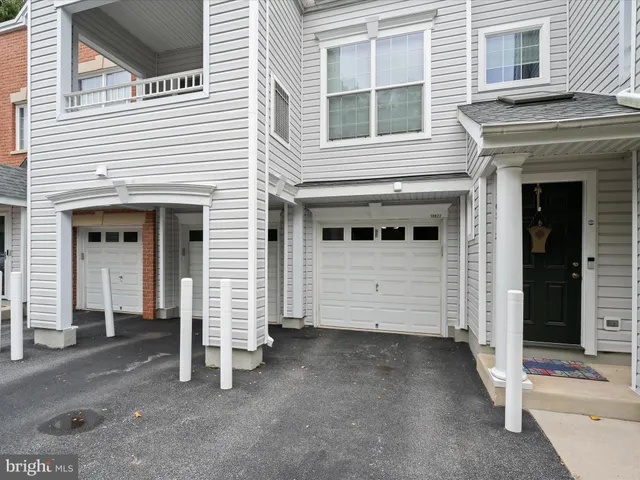 a view of a bench in a garden