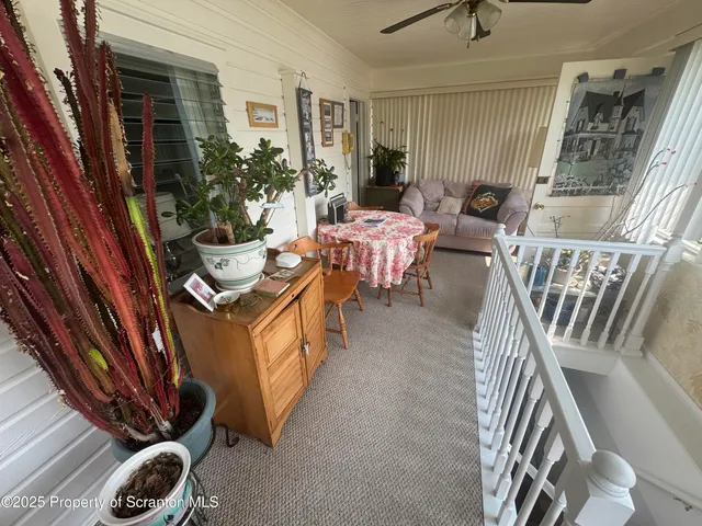 a view of an outdoor space with seating area