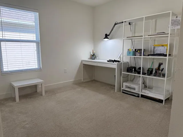 a storage room with washer and dryer