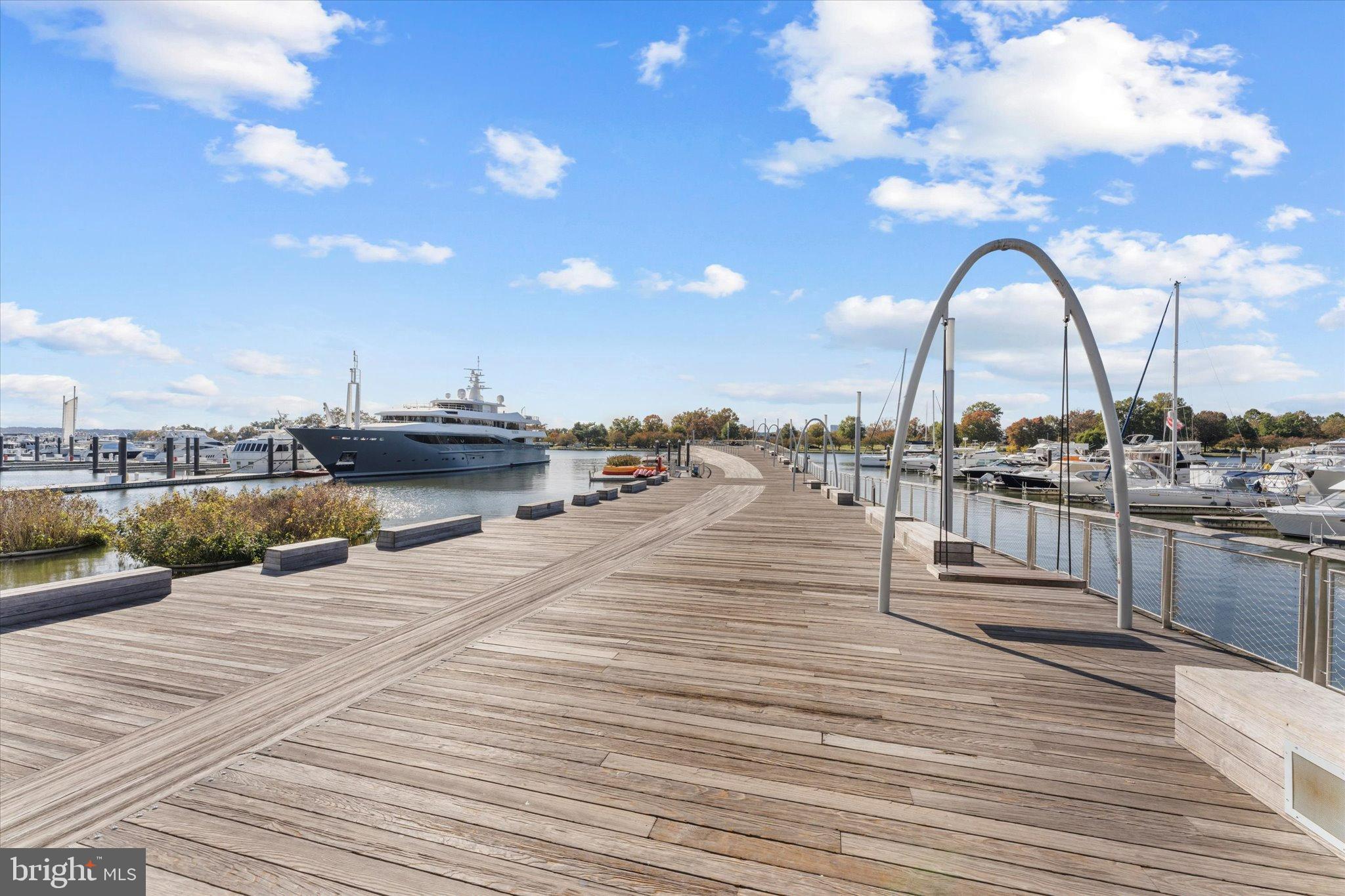 1378 4th Street Southwest Washington, DC 20024 - Photo 59 of 74 Scenic waterfront boardwalk with yachts.