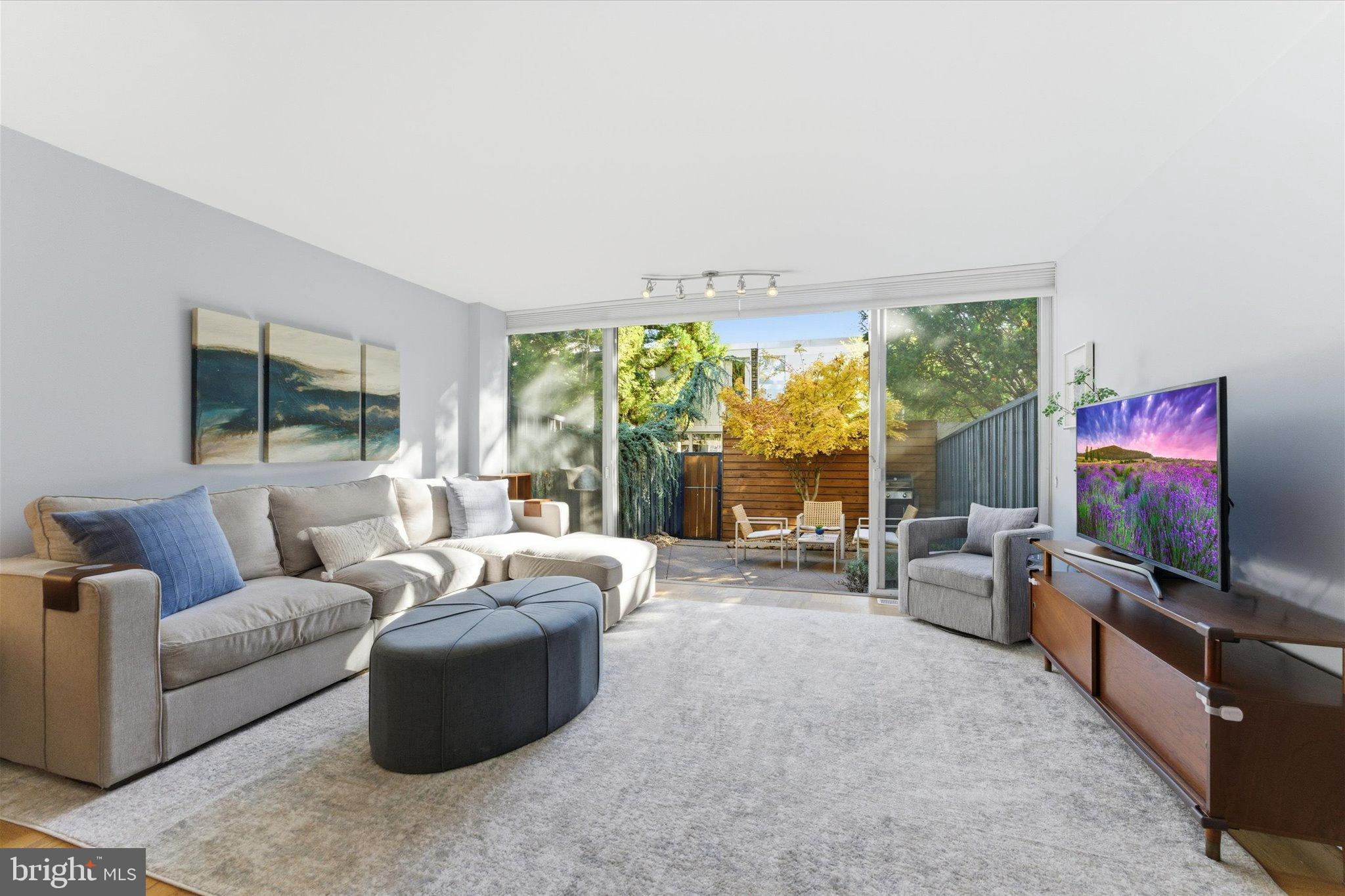 1378 4th Street Southwest Washington, DC 20024 - Photo 6 of 74 a living room with furniture and a flat screen tv