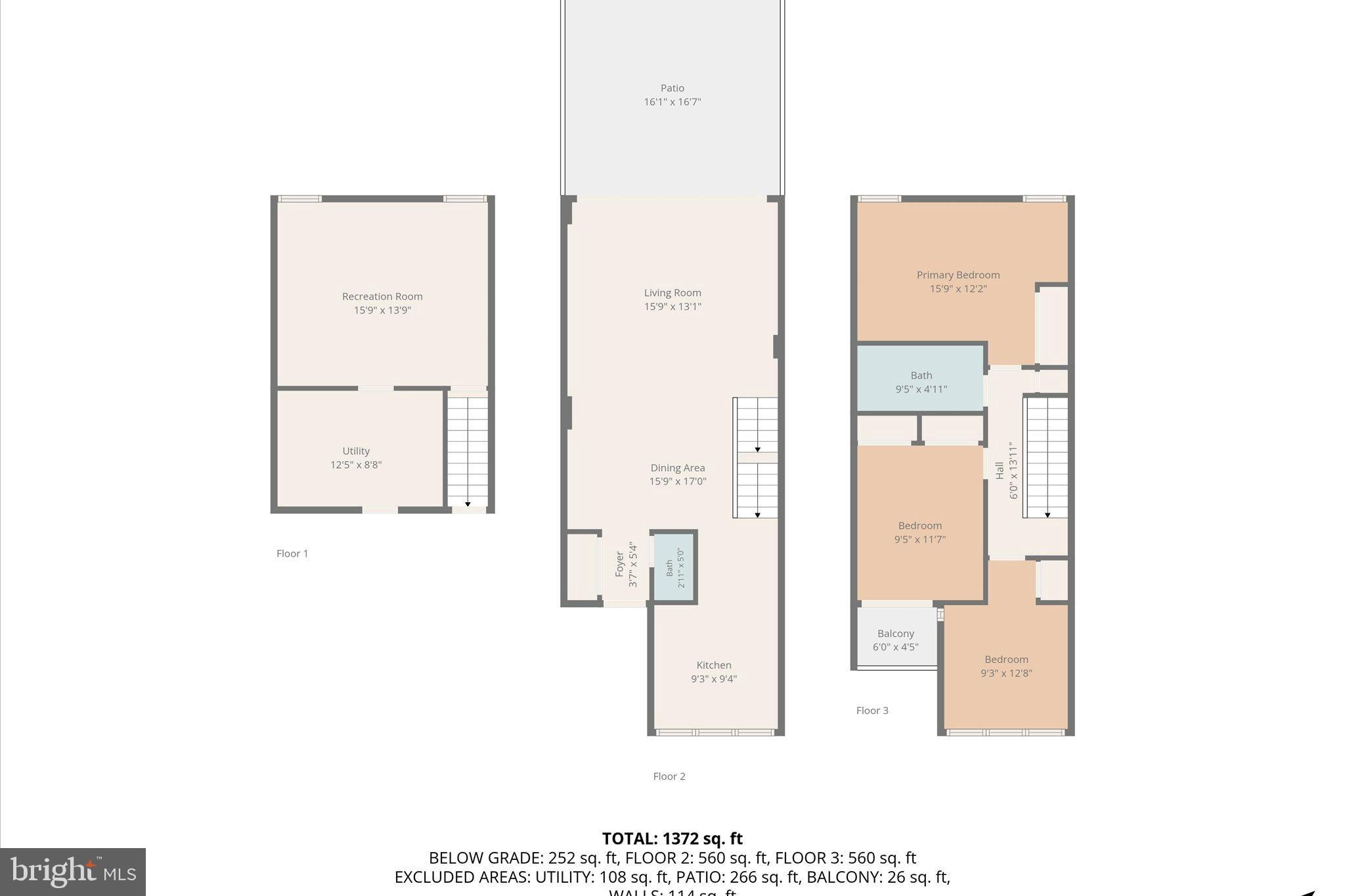 1378 4th Street Southwest Washington, DC 20024 - Photo 71 of 74 Spacious multi-level floor plan layout.