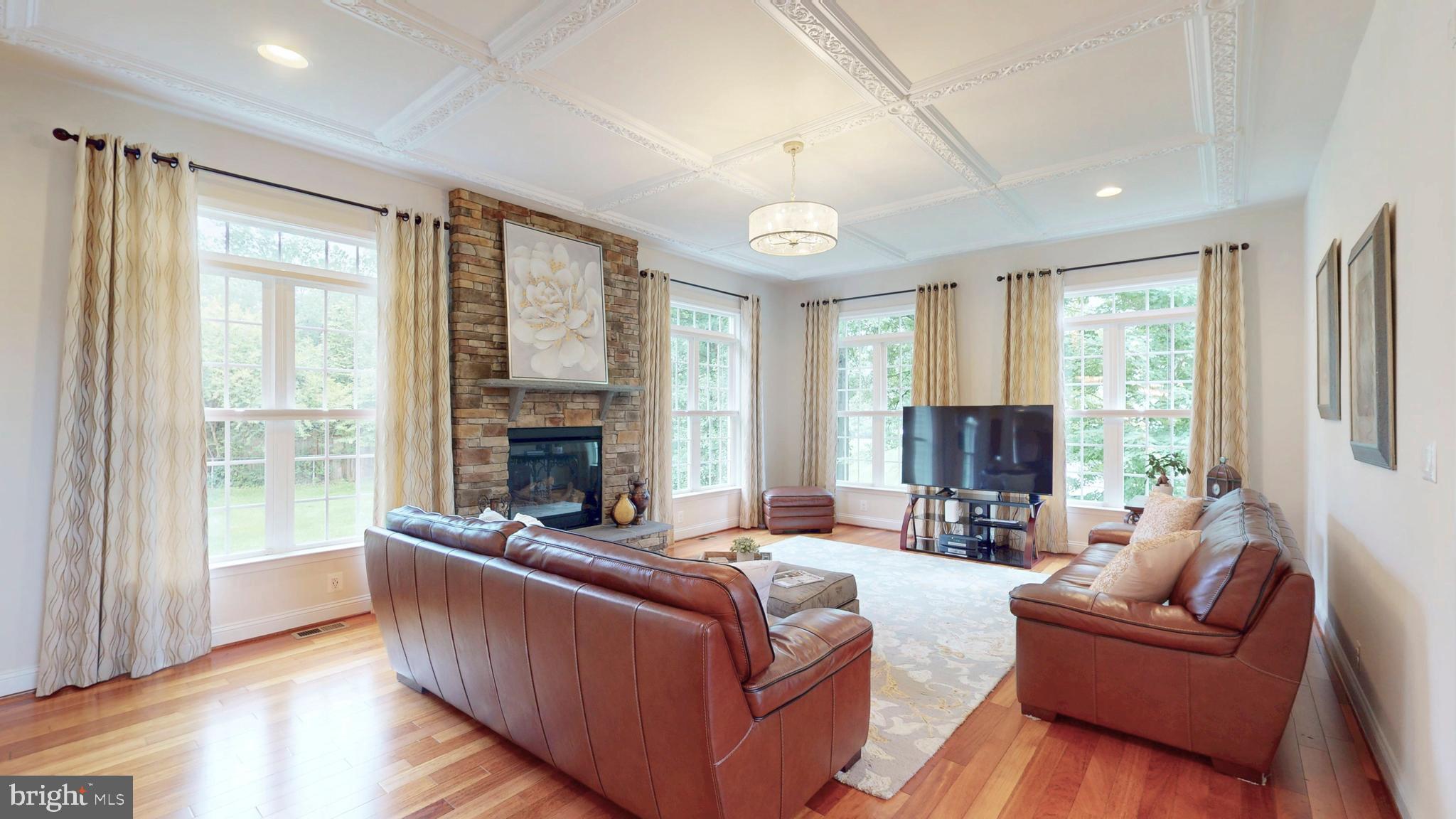 9813 Sunrise Road Vienna, VA 22181 - Photo 16 of 118 Family Room with Stone Fireplace
