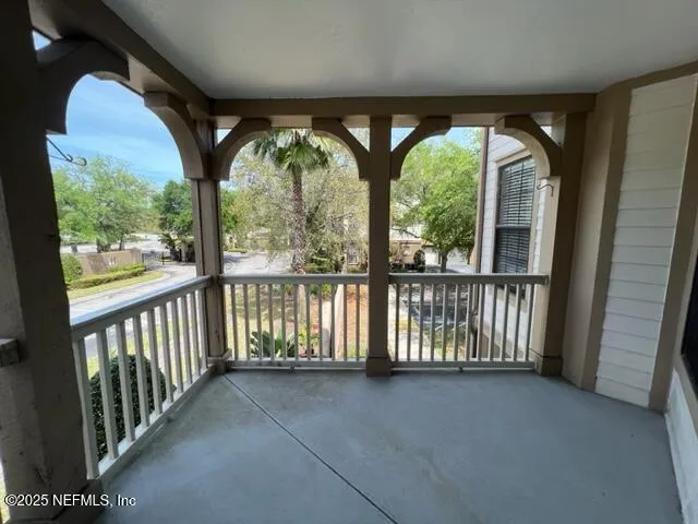 a view of a porch