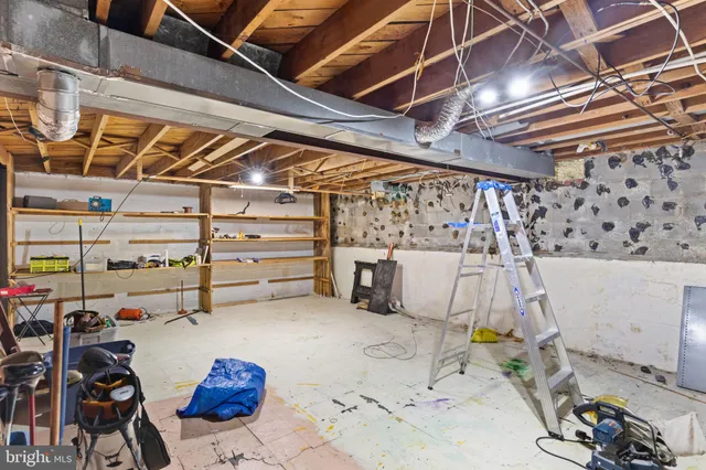 a view of a storage room