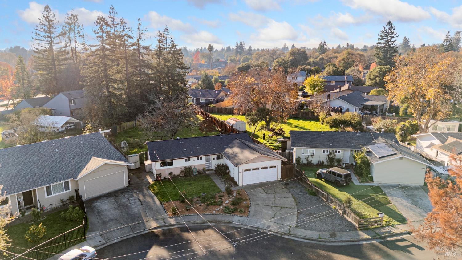 2825 Seneca Lane Santa Rosa, CA 95403 - Photo 31 of 43 Overhead view of the home and backyard. Notice there's lots of additional parking potential.