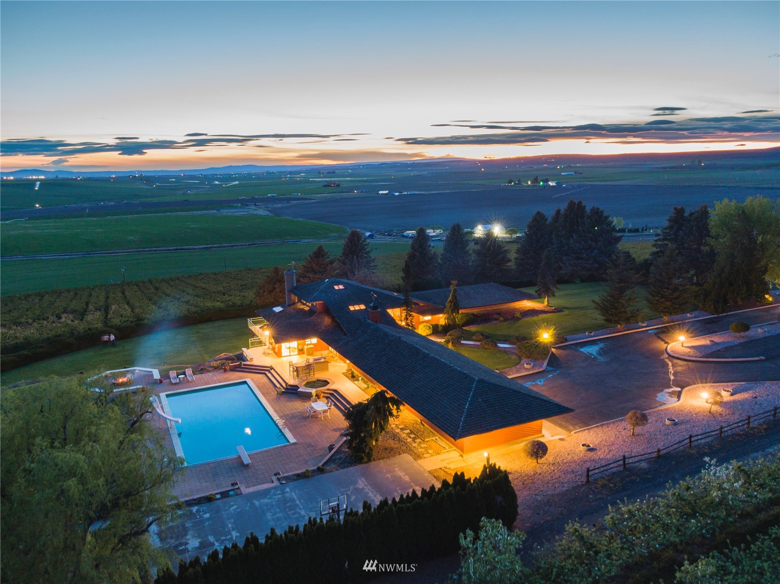 11549 Rd E Southwest Royal City, WA 99357 - Photo 29 of 30 an aerial view of a house with a yard basket ball court and outdoor seating