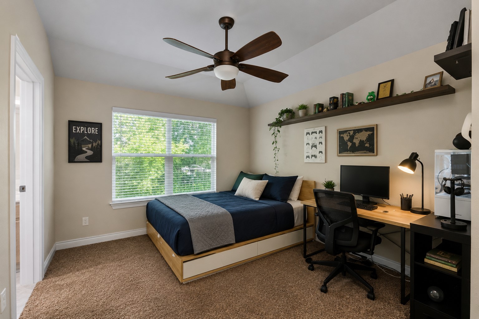 4315 Sanctuary Halls Spring, TX 77388 - Photo 25 of 50 a living room with a bed furniture and a window