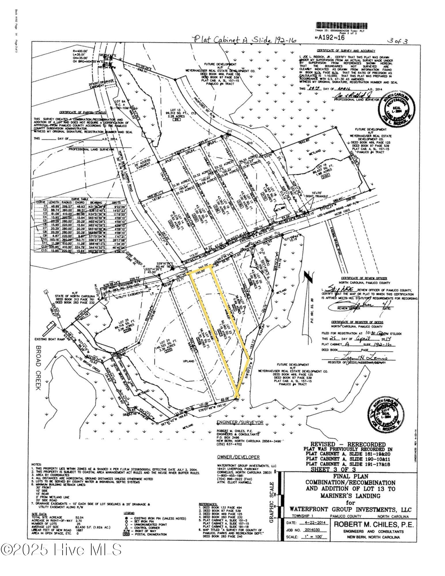 3227 Lee Landing Road New Bern, NC 28560 - Photo 13 of 13 Plat Map