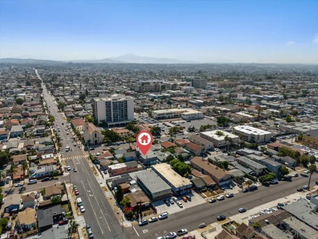 an aerial view of a city