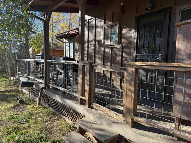 a view of outdoor space with seating area