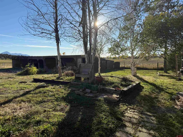 a view of swimming pool with a yard