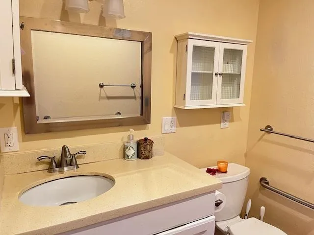 a bathroom with a sink and a toilet