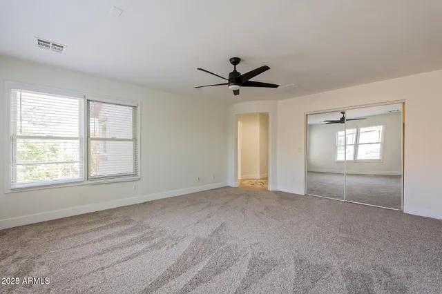 an empty room with a window