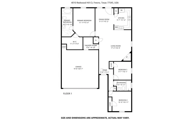 $1,875 | 4010 Redwood Hill Court, Fresno, TX 77545
