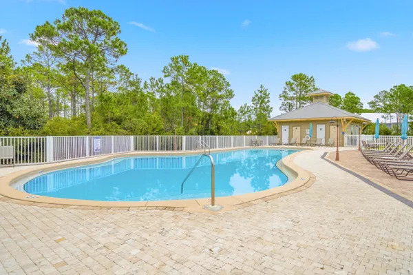 a view of outdoor space and swimming pool