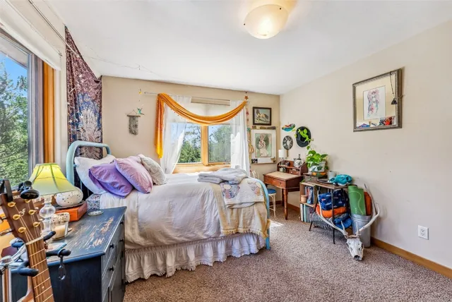 a bedroom with furniture and a window