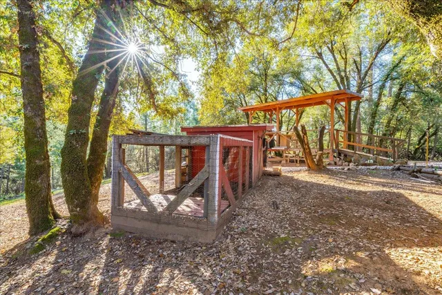 a view of a lush green field