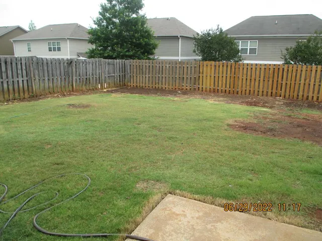 a backyard of a house