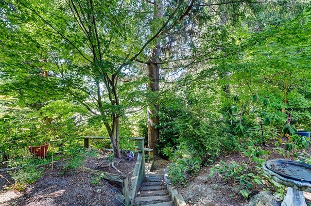 a view of a pathway with a house