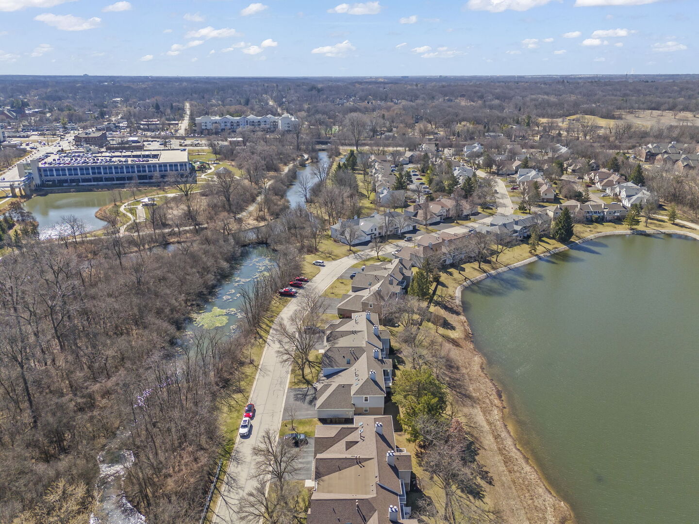 -n204 Windermere Road, Unit 2708 Winfield, IL 60190 - Photo 27 of 36 an aerial view of a house with a lake view