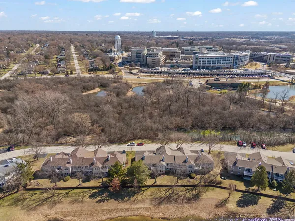an aerial view of multiple house