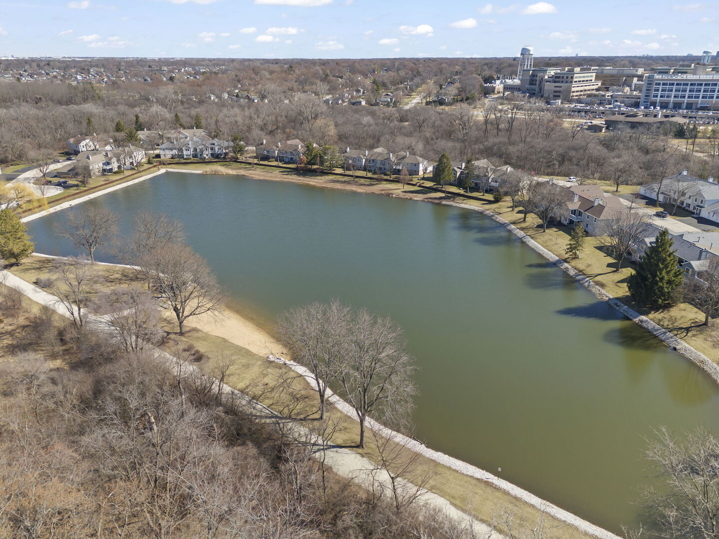 -n204 Windermere Road, Unit 2708 Winfield, IL 60190 - Photo 34 of 36 an aerial view of residential houses with outdoor space and lake view