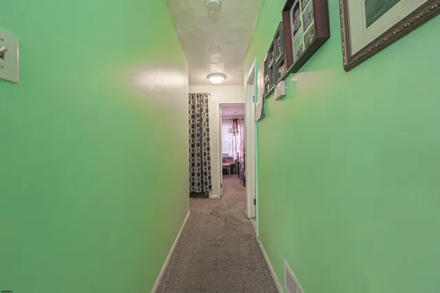 a view of a pathway of a building