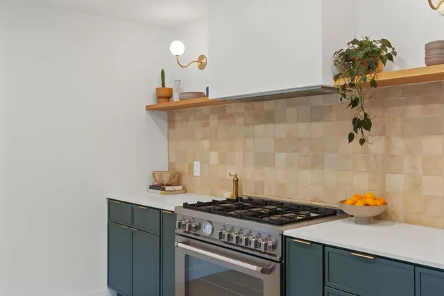 a living room with furniture and garden