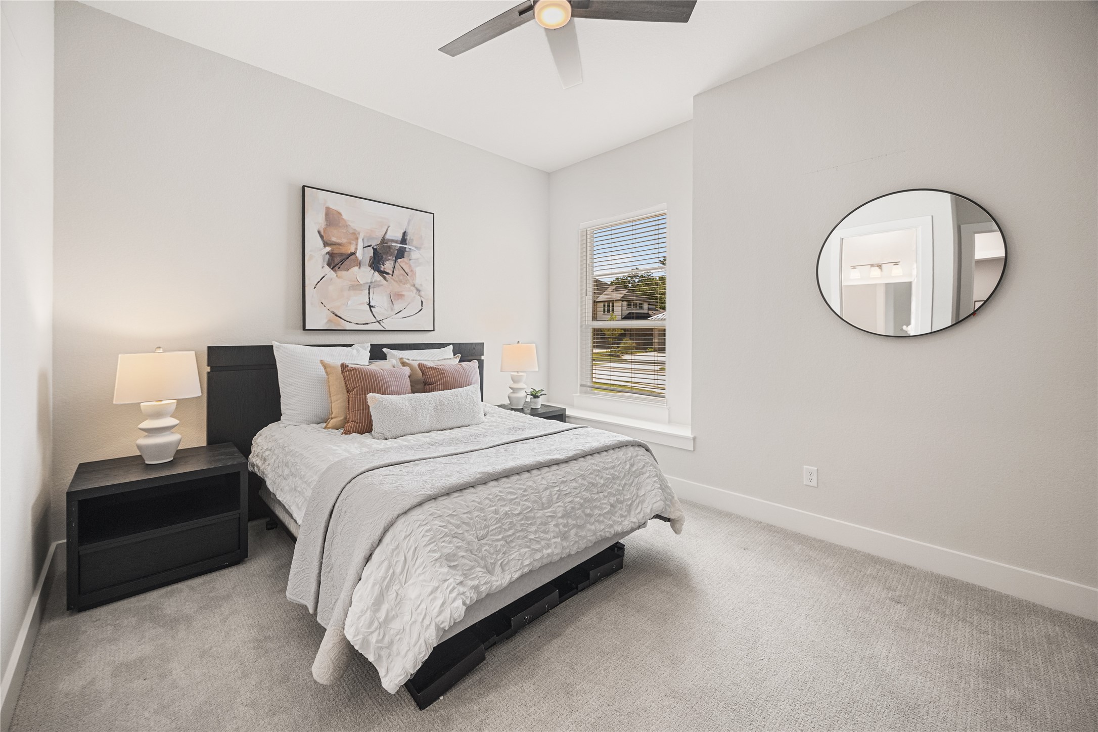 4130 Pleasant Ridge Drive Spring, TX 77386 - Photo 18 of 46 The first-floor guest suite offers comfort and privacy with its own ensuite bath. All five bedrooms in the home feature private ensuite bathrooms, providing the ultimate convenience for family and guests alike.