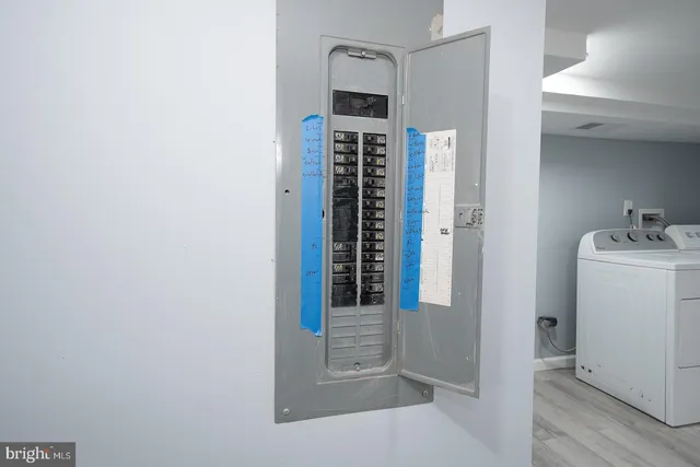 a view of kitchen and utility room