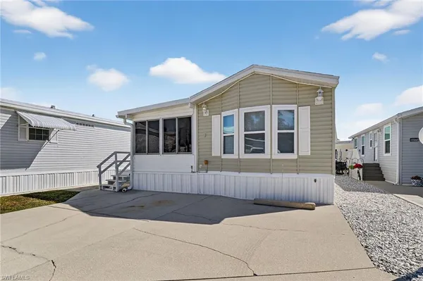 a front view of a house with a fireplace