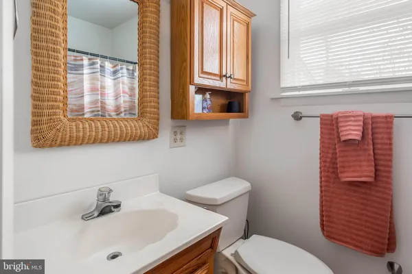 a bathroom with a sink a mirror and a toilet