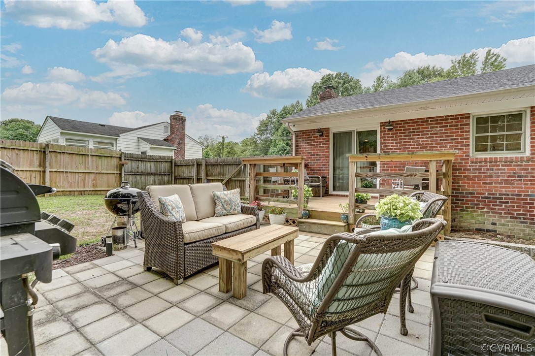 4801 Newbys Bridge Road Chesterfield, VA 23832 - Photo 25 of 34 a view of a roof deck with furniture