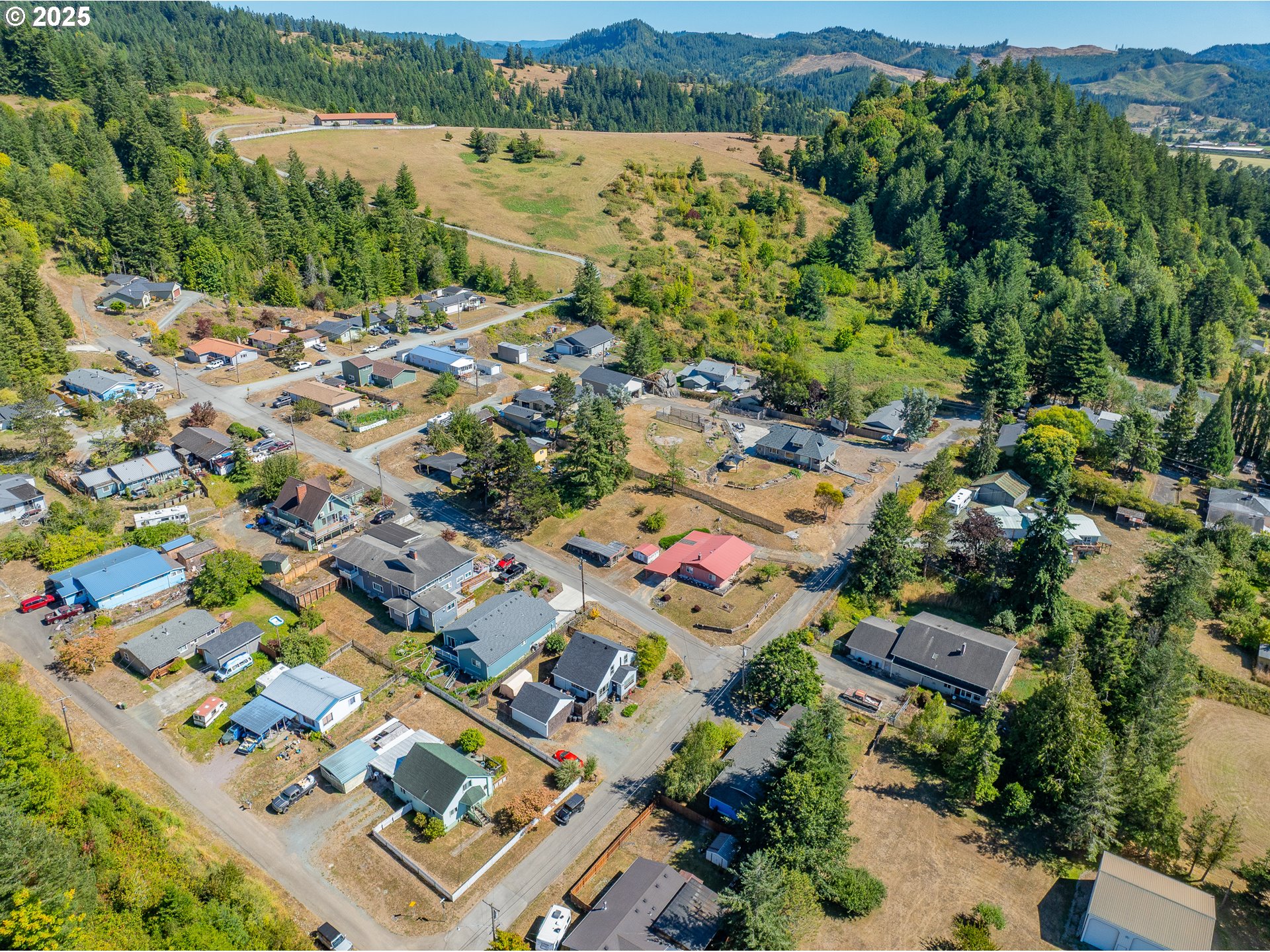 1753 20th Street Myrtle Point, OR 97458 - Photo 43 of 44 an aerial view of a city with lake view