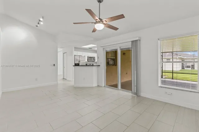 a view of a livingroom with a window