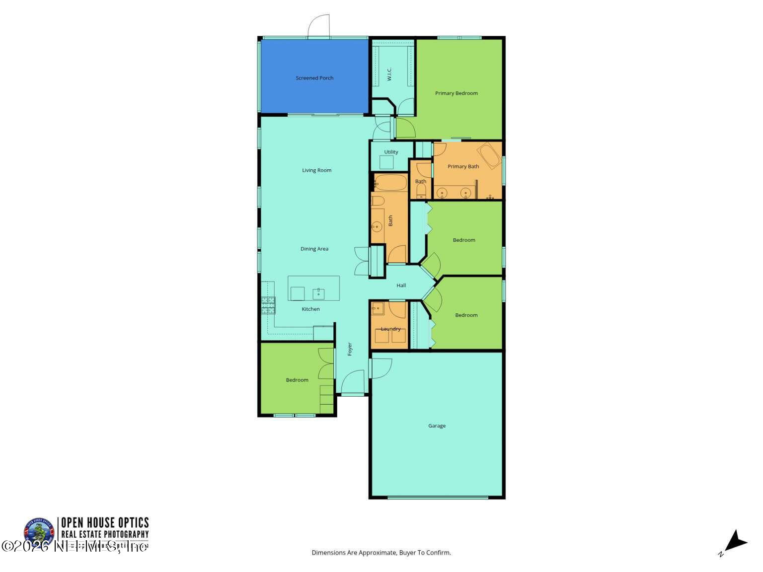 339 Gan Way St. Johns, FL 32259 - Photo 19 of 20 a bathroom with a green field and a clock