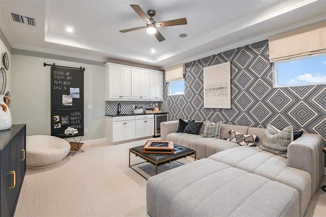 a view of a workspace with furniture