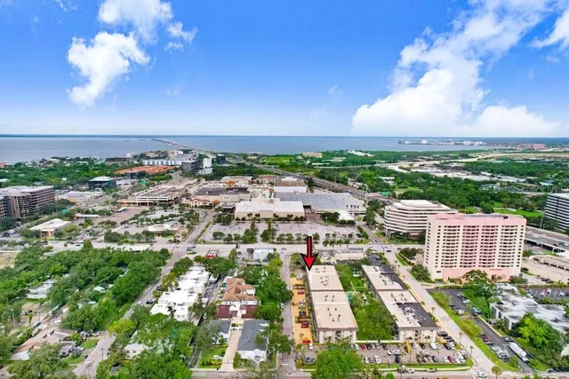 an aerial view of multiple house