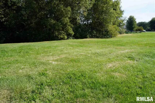 a view of green field with trees in the background