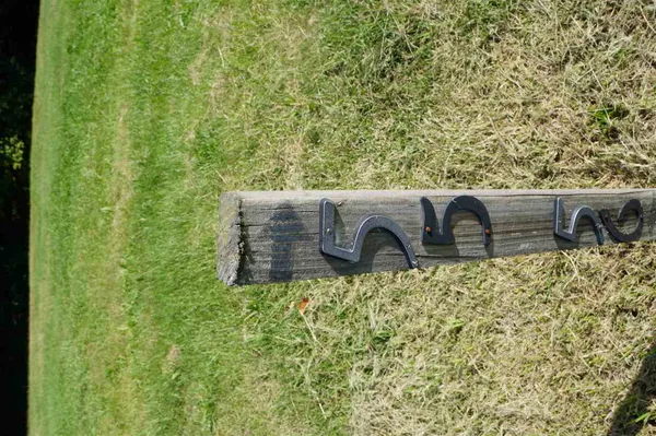 a view of a lake with a yard