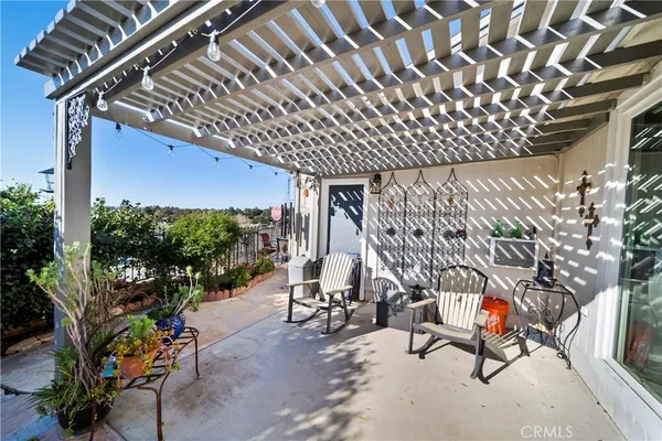 a view of outdoor seating