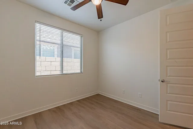 an empty room with a window