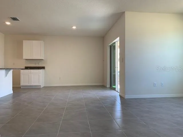 an empty room with a window