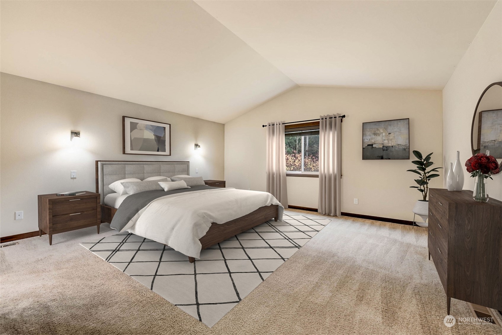 448 Barry Loop Mount Vernon, WA 98274 - Photo 23 of 40 a spacious bedroom with a bed and cabinets